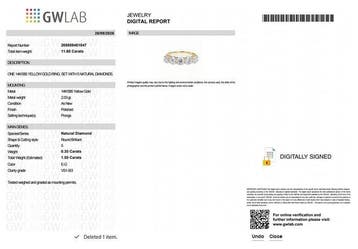 Zonder minimumprijs - Ring - 14 karaat Geel goud - 1.50ct., Nieuw