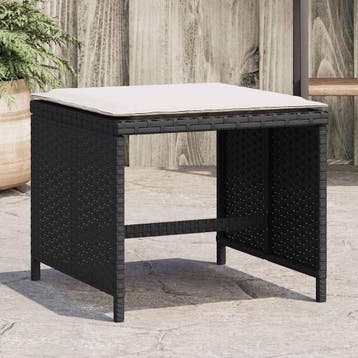 vidaXL Tuinkrukken 4 st met kussens 41x41x36 cm poly rattan, Verzenden, Nieuw