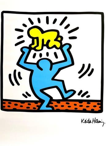 Keith Haring (after) - Yellow baby (1983) - Années 1990