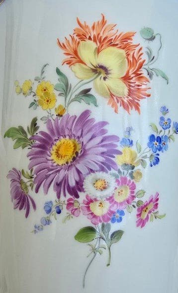 Meissen - Vaas - Porselein - trompetvaas, Antiek en Kunst