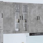 vidaXL Wandglas Kasten Beton Grijs 60 x 31 x 100 cm Bewerkt, Verzenden, Nieuw