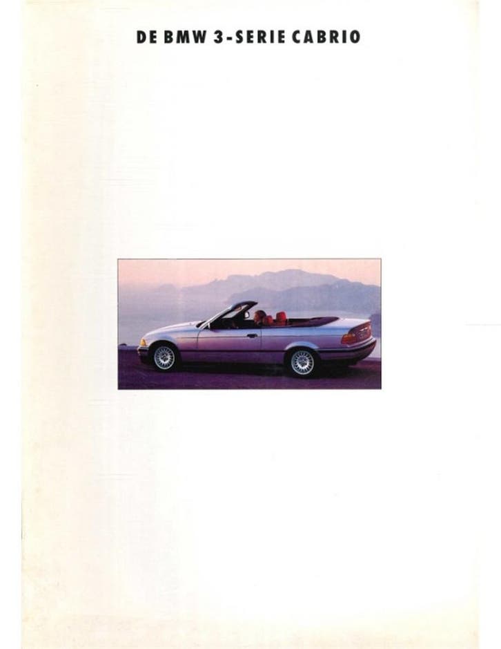 1993 BMW 3 SERIE CABRIOLET BROCHURE NEDERLANDS, Livres, Autos | Brochures & Magazines