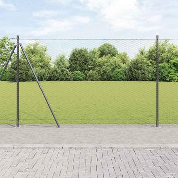 vidaXL Gelast Draadhek met Betonnen Basis 10 x 1,6 m (B x H), Tuin en Terras, Verzenden, Nieuw