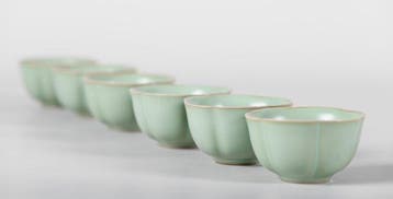 Charmant Chinees Gongfu theeservies gemaakt van celadon, Antiek en Kunst