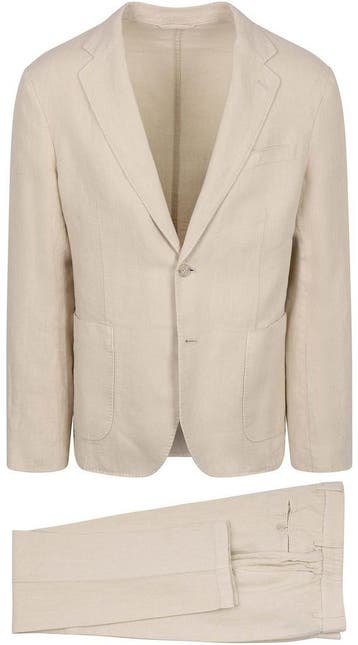 Suitable Washed Linen Suit Ecru maat Maat 56/58 (XL) Heren, Vêtements | Hommes, Costumes & Vestes, Verzenden
