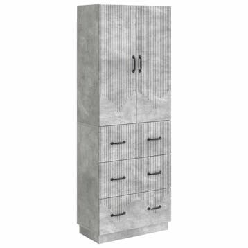 vidaXL Kast Set 2 pcs Betongrijs 66 x 34,5 x 87 cm Bewerkt, Huis en Inrichting, Verzenden, Nieuw