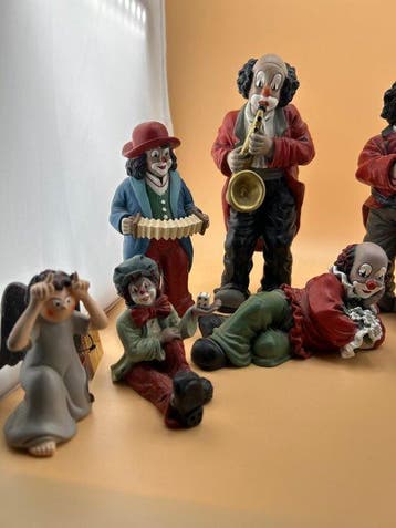 Gilde - Figuur - Gilde Clown-Figuren Sammlung (8) - Hars