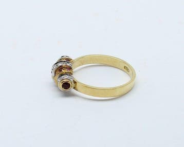Zonder minimumprijs - Ring - 18 karaat Witgoud, Geel goud
