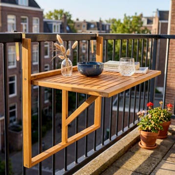 Houten balkontafel - inklapbaar - 45 x 78,4 x 70,5 cm |, Verzenden, Nieuw