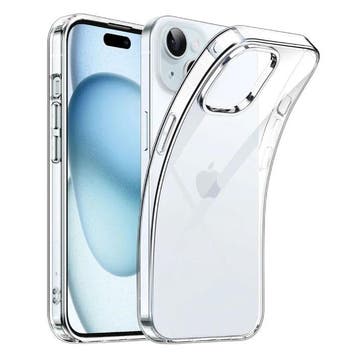 iPhone 15 Plus Transparant Hoesje - Flexibel Silicoon Case, Télécoms, Téléphonie mobile | Housses, Coques & Façades | Apple iPhone