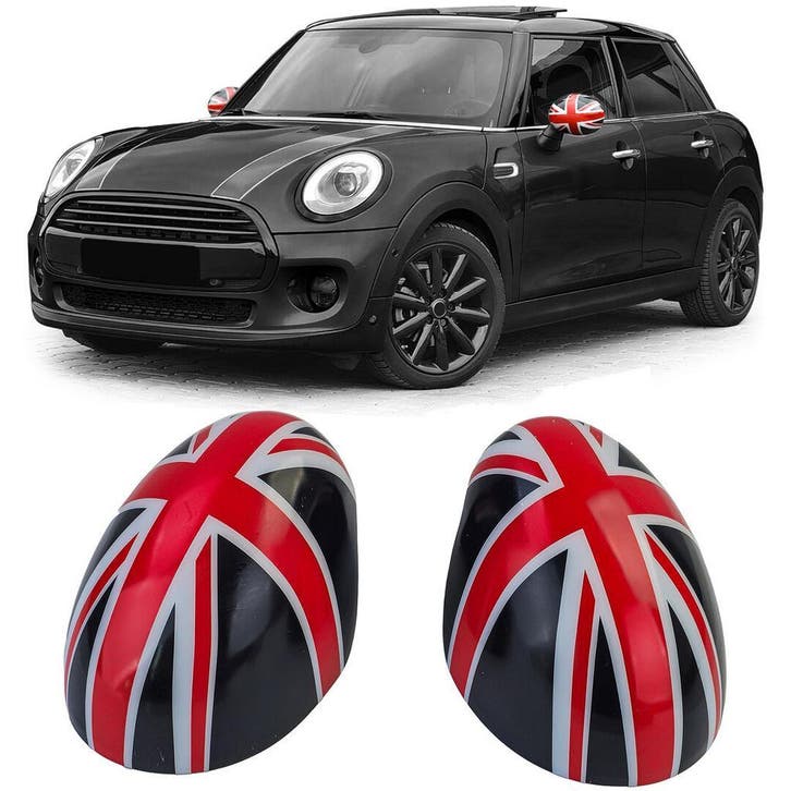 Union Jack Spiegelkappen Zwart Mini F54 F55 F56 F57 CP172, Autos : Pièces & Accessoires, Rétroviseurs
