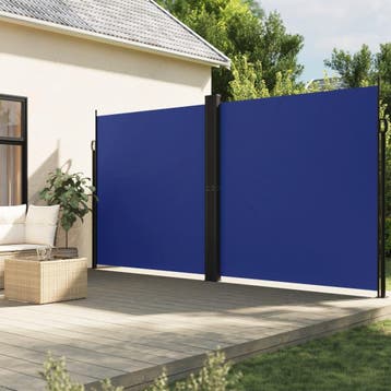 vidaXL Windscherm uittrekbaar 200x1000 cm blauw, Verzenden, Nieuw