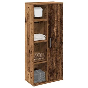 vidaXL Badkamerkast met rolhouder 39x22x90 cm oud, Verzenden, Nieuw