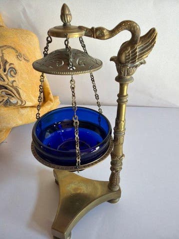 Wierookbrander - Cobalt Glass - “Brandt” “Bronze”, Antiek en Kunst