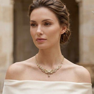 Collier - 14 carats Or jaune - 21.08ct. tw. Couleurs mixtes