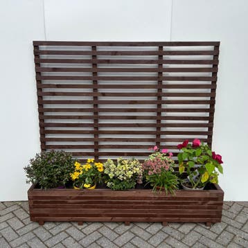 Grote houten plantenbak 180x40x36 met optie klimrek 176cm!, 100 cm of meer, Verzenden, Nieuw, Balkon