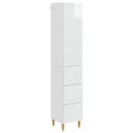 vidaXL Kast Set 2 pcs Hoogglans Wit 33 x 34,5 x 90 cm, Huis en Inrichting, Kasten | Overige, Verzenden, Nieuw