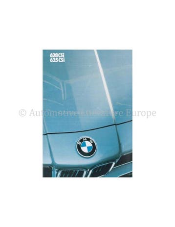 1985 BMW 6 SERIE BROCHURE ENGELS, Nieuw