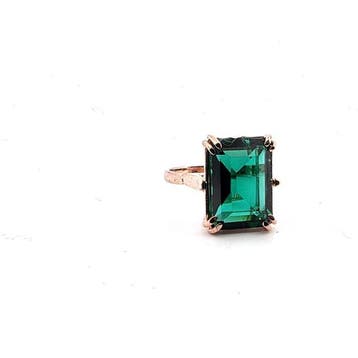 Zonder minimumprijs - Ring - 9 kt. Roségoud, Zilver Spinel, Handtassen en Accessoires, Nieuw