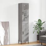 vidaXL Hoge kast 34,5x34x180 cm bewerkt hout grijs sonoma, Verzenden, Nieuw