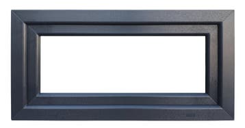 PVC raam kiep b100xh50 cm Antraciet, Gevelraam of Ruit, Minder dan 80 cm, 80 tot 120 cm, Nieuw