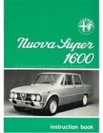 1974 ALFA ROMEO GIULIA NUOVA SUPER INSTRUCTIEBOEKJE ENGELS