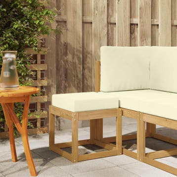 vidaXL Buitenstoel Bank Massief Acacia Hout Whitewash en, Verzenden, Nieuw
