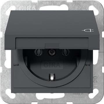 Gira Systeem 55 Schuko Stopcontact Met Scharnierende, Verzenden, Nieuw