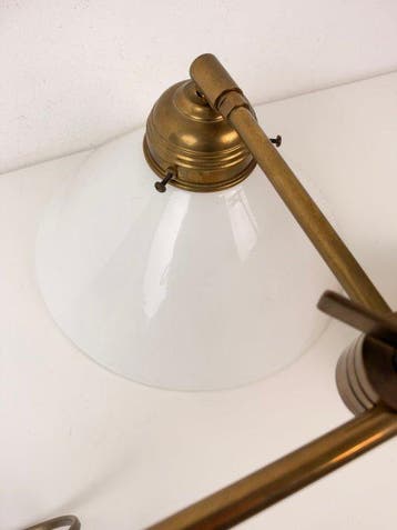 Wandlamp - Franse verstelbare messing wandlamp –