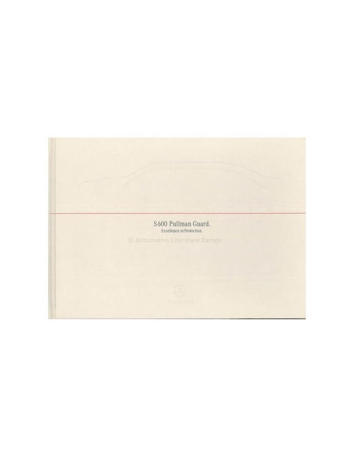 2005 MERCEDES BENZ S600 PULLMAN GUARD HARDCOVER BROCHURE G.., Livres, Autos | Brochures & Magazines, Enlèvement ou Envoi