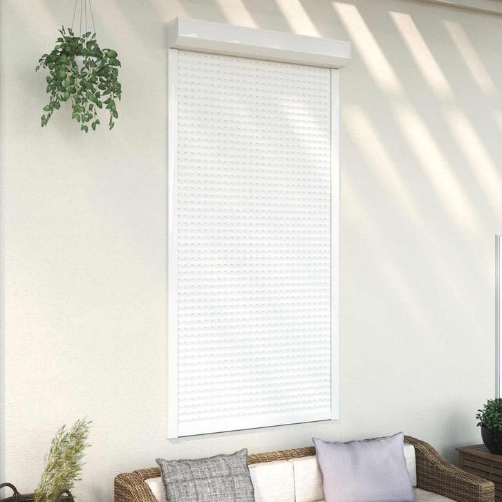 vidaXL Rolluik Wit 110 x 220 cm Aluminium en polyurethaan, Bricolage & Construction, Châssis & Portes coulissantes, Envoi