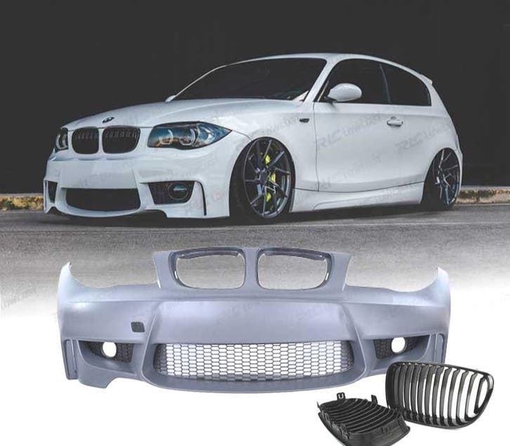 PARE-CHOCS FRONTAL BMW E81 E87 E82 04-13 LOOK 1M + CALANDRE, Autos : Pièces & Accessoires, Carrosserie & Tôlerie, Envoi