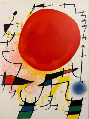 Joan Miro (1893-1983) - Le Soleil rouge