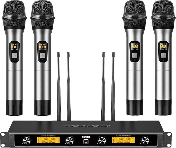 Metalen Handheld Microfoons 4 Antennes | Retour Deal Nu!, Muziek en Instrumenten, Microfoons, Draadloos, Nieuw, Zangmicrofoon
