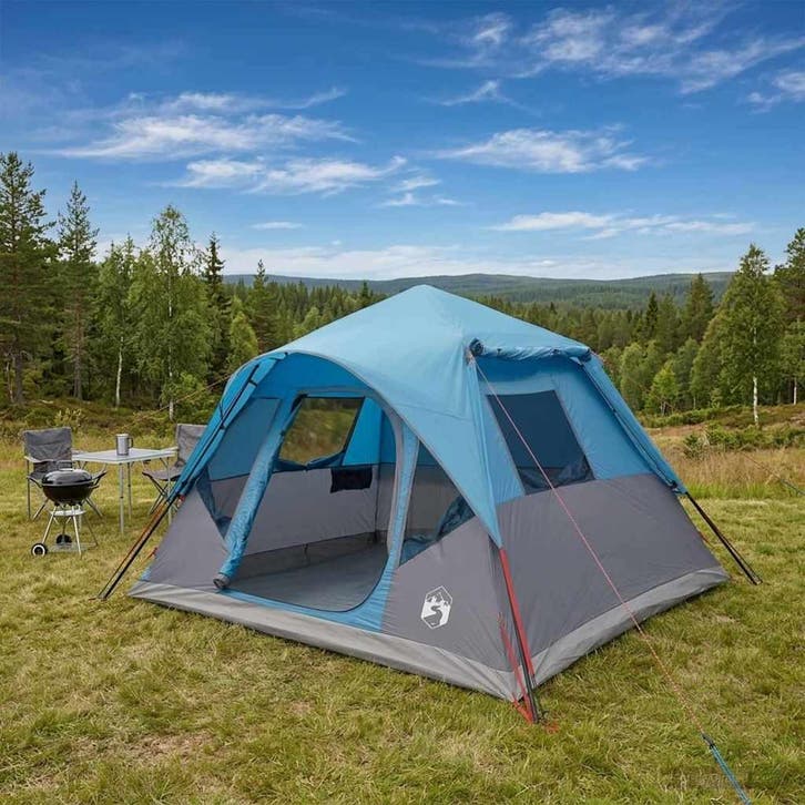 vidaXL Directe Tent Blauw 305 x 275 x 190 cm Polyester en, Caravanes & Camping, Tentes, Envoi