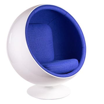 Lounge stoel Ball Chair Glasvezel wit, Verzenden, Nieuw
