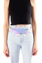 Klein Oliekleurigvelop Heuptasje Riem Slangenprint Iridescen, Ophalen of Verzenden, Nieuw, Overige kleuren