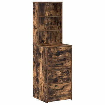 vidaXL Highboard met lade Gerookt eiken 40 x 41 x 135 cm, Verzenden, Nieuw