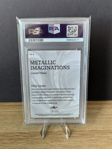 2023 Leaf Metallic Imaginations - Lionel Messi 10/25 - PSA, Nieuw