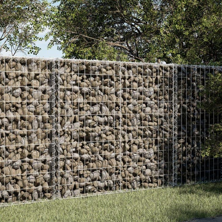 vidaXL Schanskorf 100x100x100 cm gegalvaniseerd ijzer, Tuin en Terras, Bloempotten, Nieuw, Verzenden