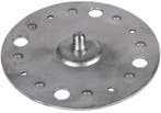 Plaque de fixation Dehn D 100mm avec boulon fileté M8 et 4, Verzenden