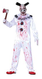 Killer clown Halloween Kostuum Heren Bebloed, Verzenden