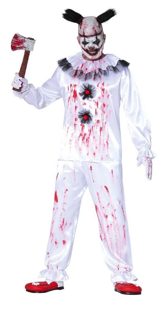 Killer clown Halloween Kostuum Heren Bebloed, Hobby en Vrije tijd, Feestartikelen, Nieuw, Verzenden