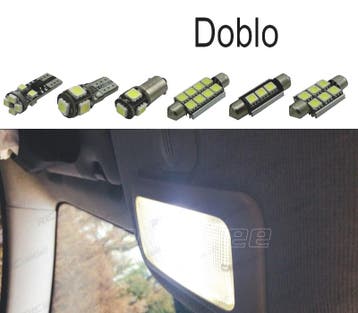 Kit 7 Ampoules Led Intérieur Pour Fiat Doblo 00-17, Verzenden