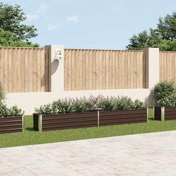 vidaXL Plantenbak verhoogd 320x40x45 cm gegalvaniseerd staal, Verzenden