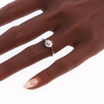 Zonder minimumprijs - Ring - 18 karaat Witgoud - 0.10ct. tw., Nieuw