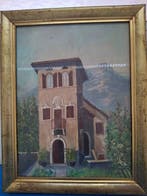 Italiaanse school (XX) - Torre Liberty sulla Conca dOro, Antiek en Kunst, Kunst | Schilderijen | Klassiek