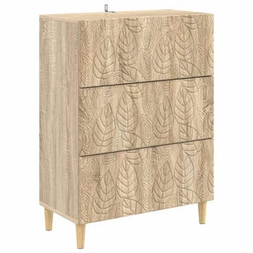 vidaXL Ladekast Sonoma Eiken 66 x 34,5 x 90 cm Bewerkt hout, Verzenden