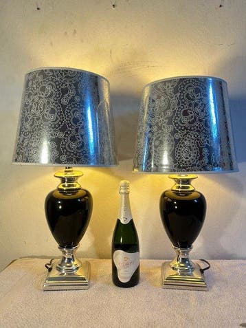 Lampe de table (2) - Chrome, Céramique