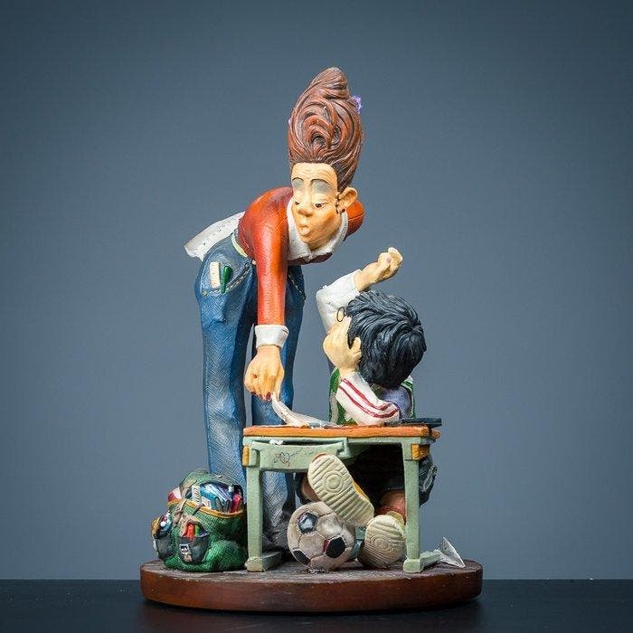 sculptuur, Drie beroepen beelden advocaat/architect/lerares, Antiquités & Art, Art | Objets design